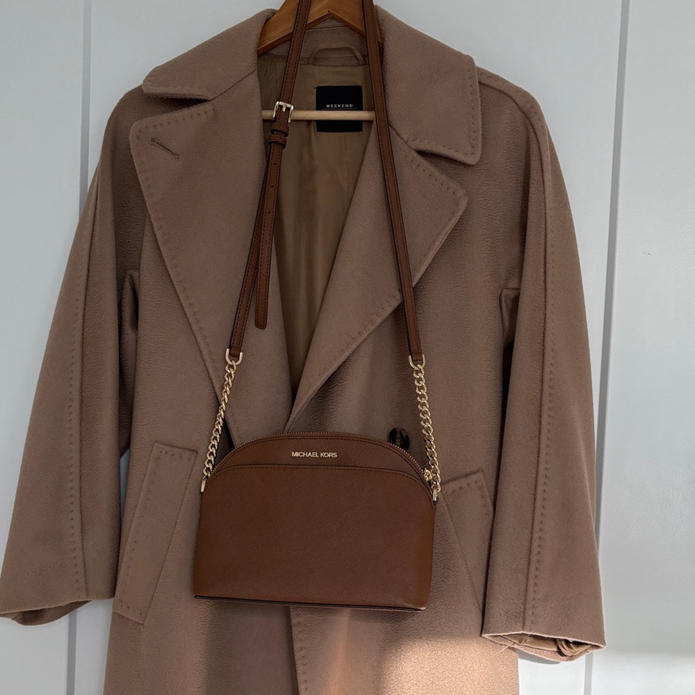 MICHAEL KORS Tan Crossbody Bag with Gold Accents
